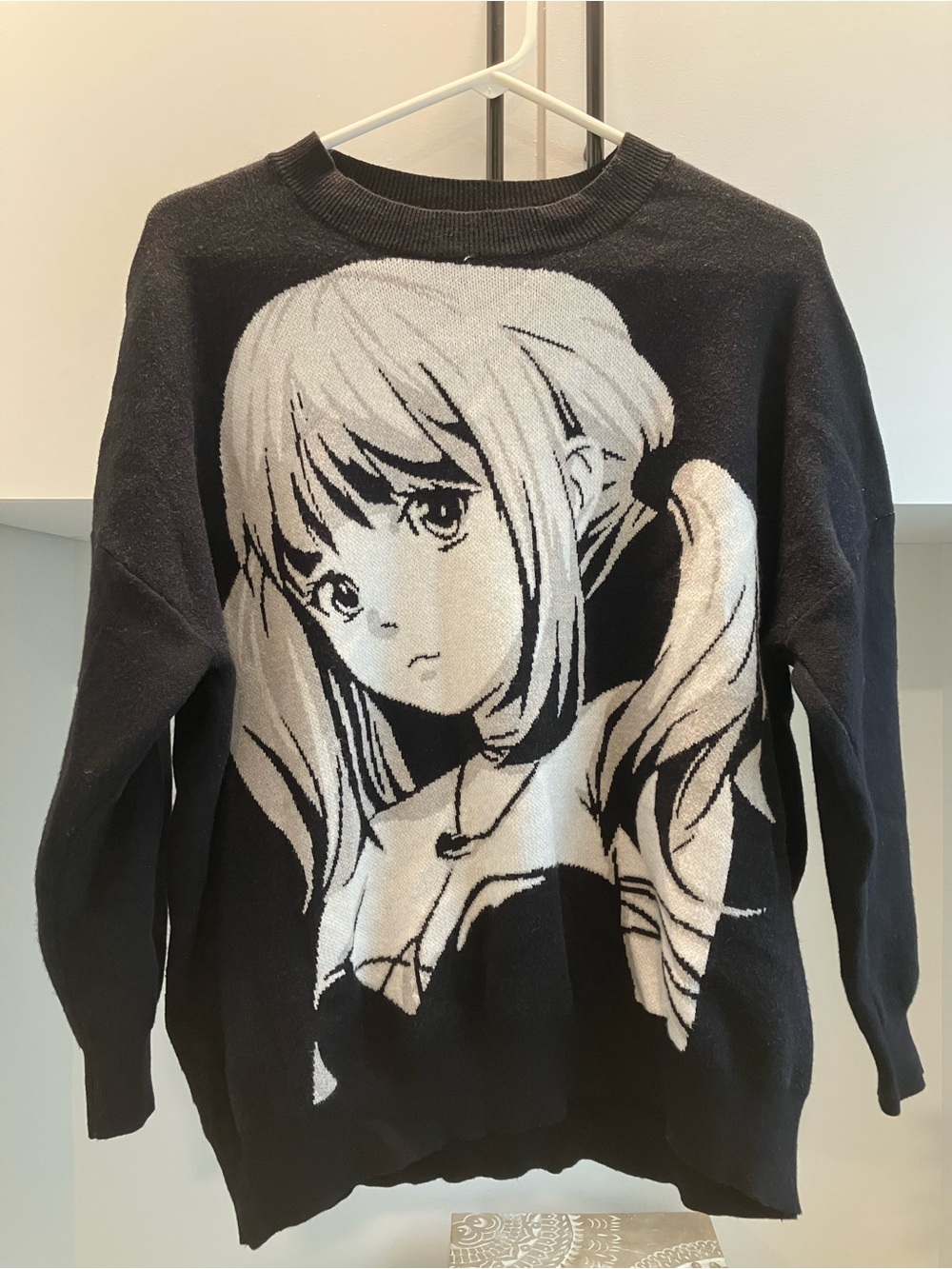 ROMWE Death Note Miss Amane Anime Graphic Crewneck Sweater